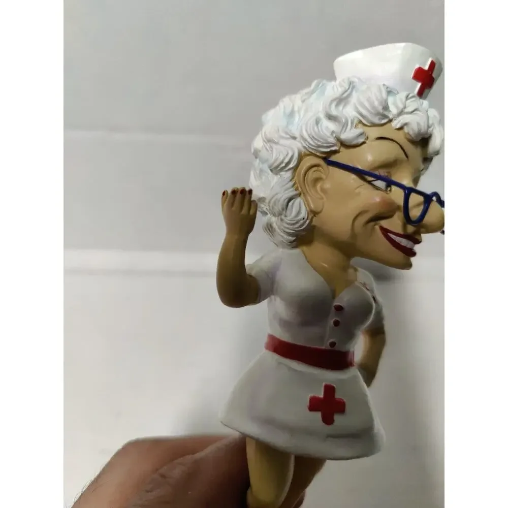 Biddys Old Nurse Woman Retirement Gag Gift Calls the Shots Figure